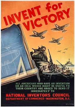 a war propaganda poster for inventors in world war i