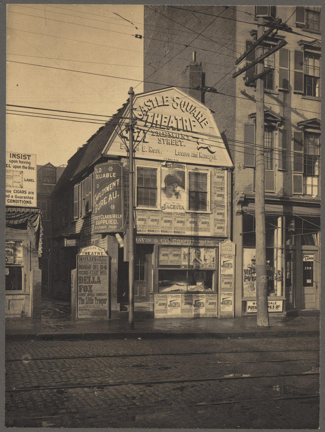 old fashion store in front of an old train track