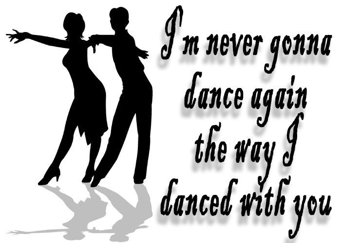 two people dancing together with the words dance with you