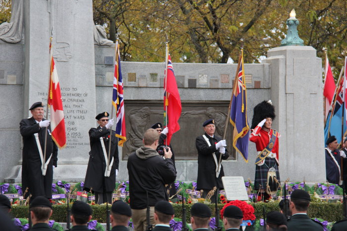 a military ceremony held in an old cemetery