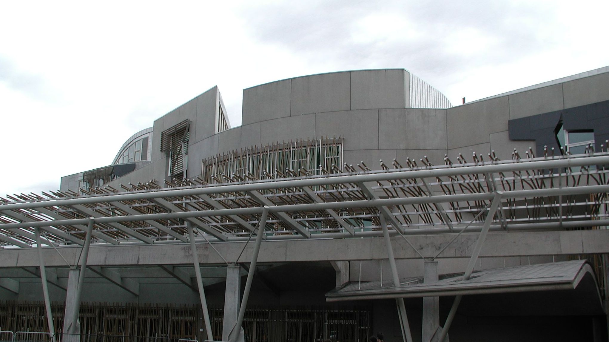 a very large building with lots of metal