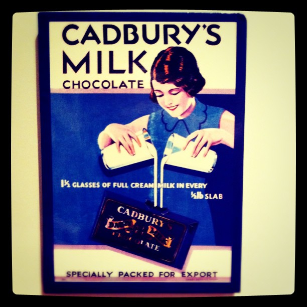 vintage advertising for cadbury's milk chocolate