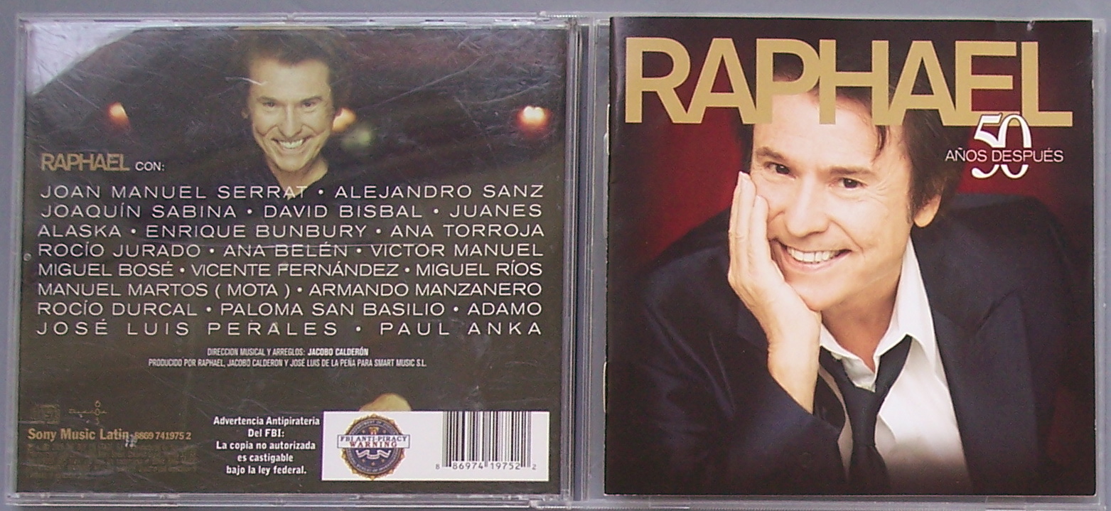an album with the cover and the label for raphael