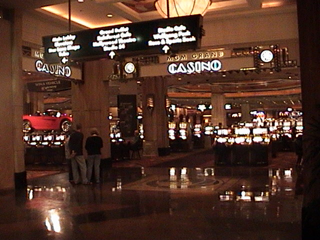 the lobby area at casino in vegas