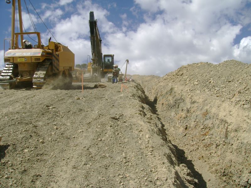 the heavy machinery has begun to dig up dirt