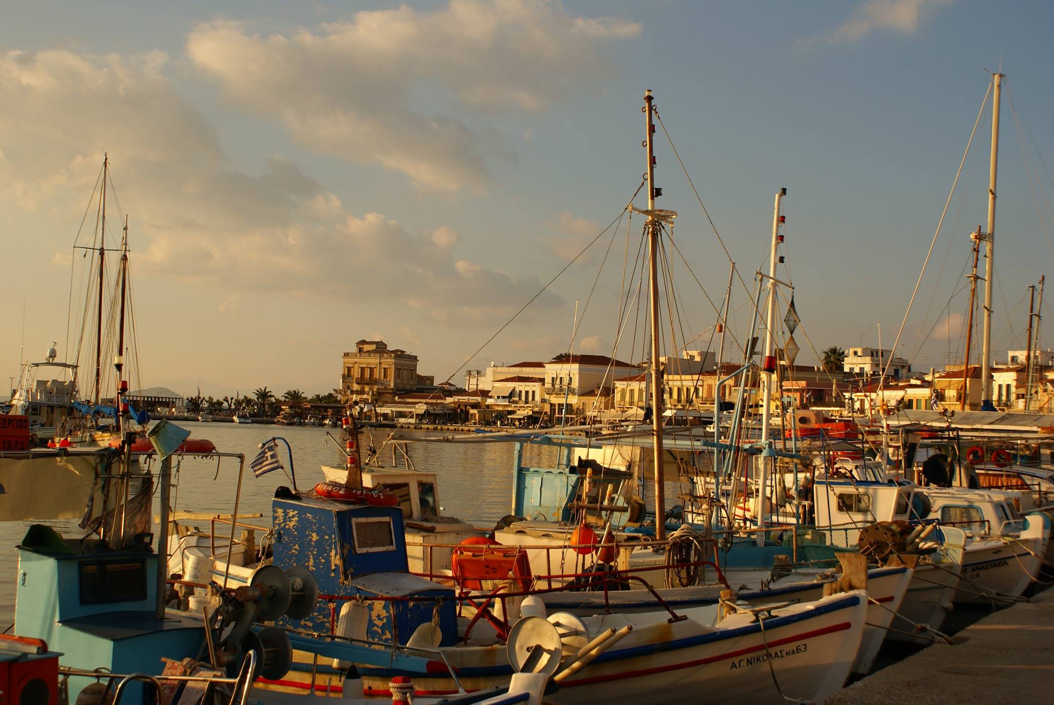 a group of boats that are in the water