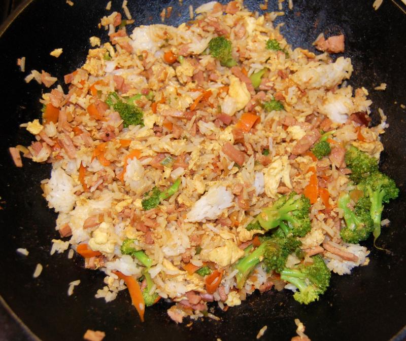 some food cooking in a pan ready to be eaten