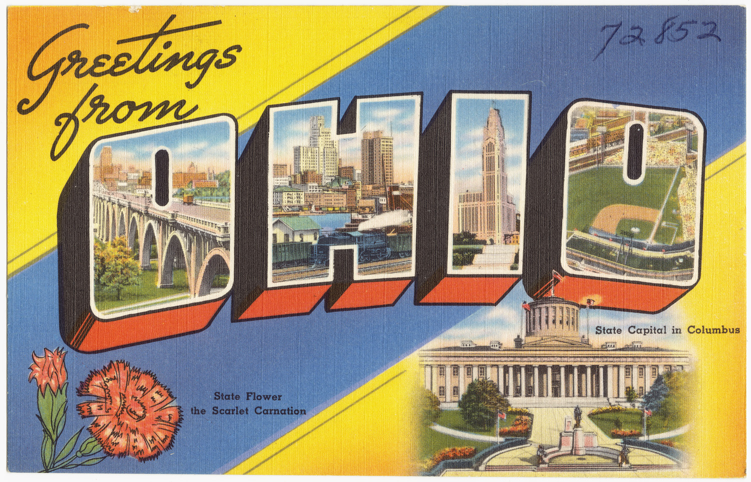 a postcard of a beautiful greetings from the united states