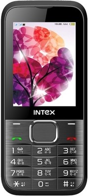 an intex phone with floral design on screen