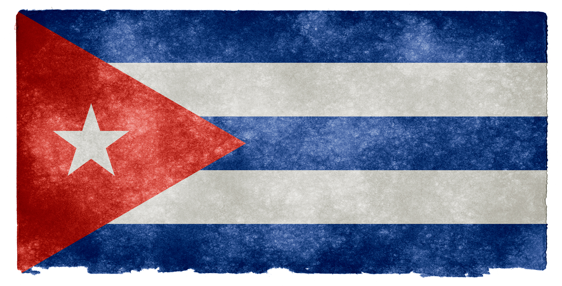 the flag of cuba painted in grunge