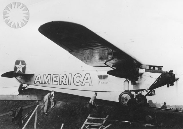 an airplane with the word america written on it