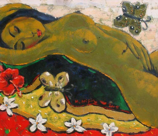 a woman has her arms around flowers near her body