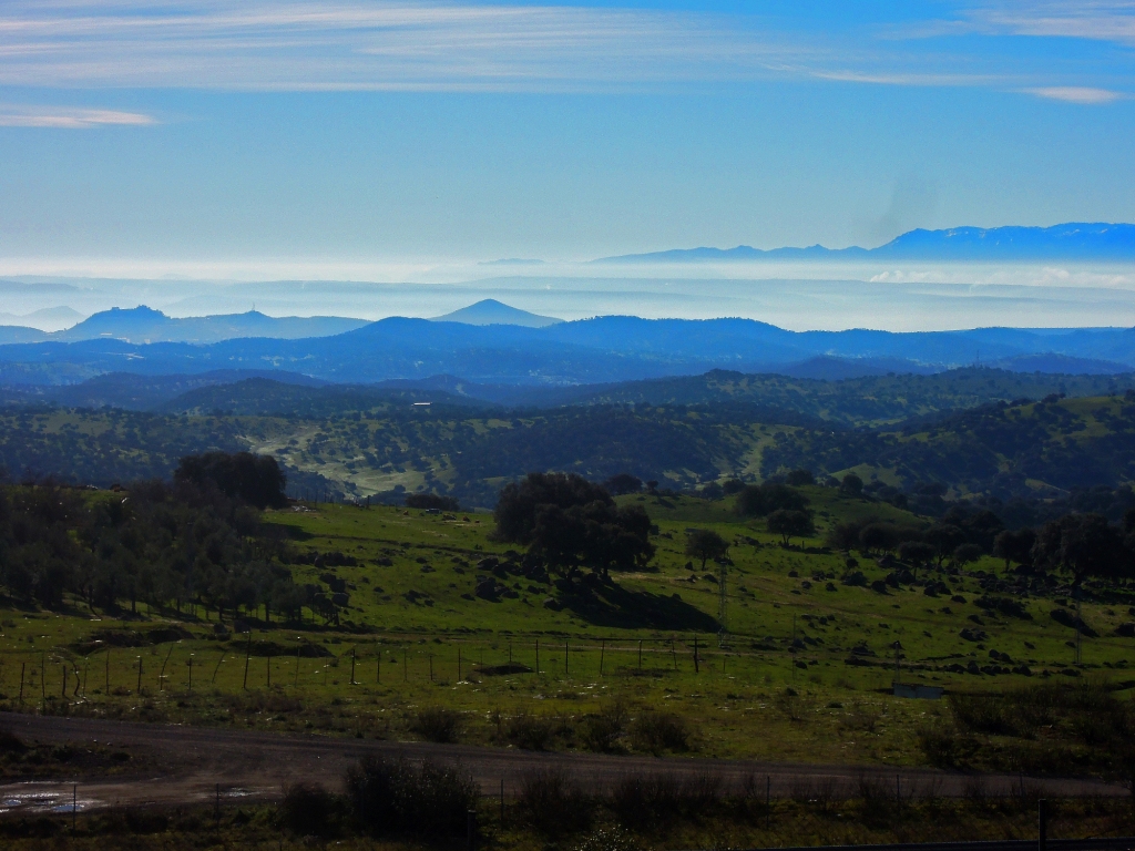 there are mountains and plains in the distance