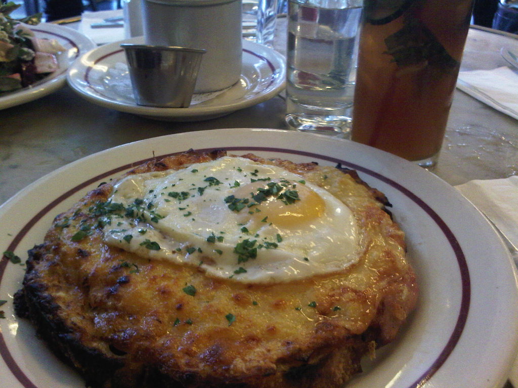 this omelet looks like a breakfast is on the table