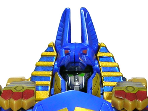 an inflatable toy features an image of a egyptian god
