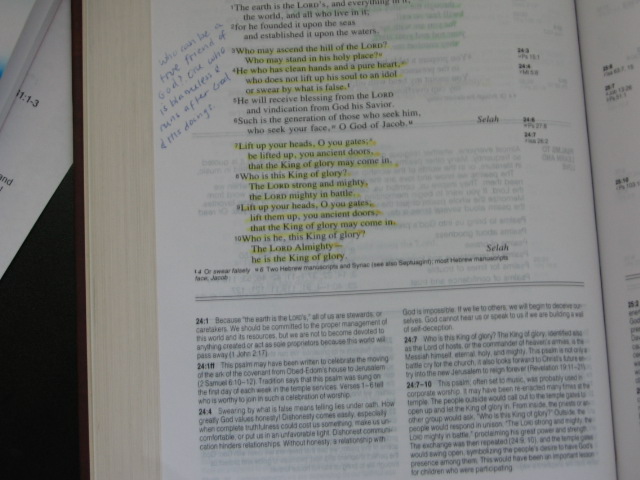 a page in an open bible containing words