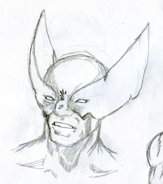 a sketch of a devil looking angry at soing