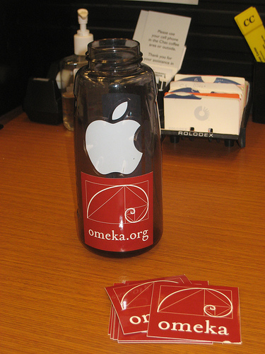a bottle of apple koole on a table