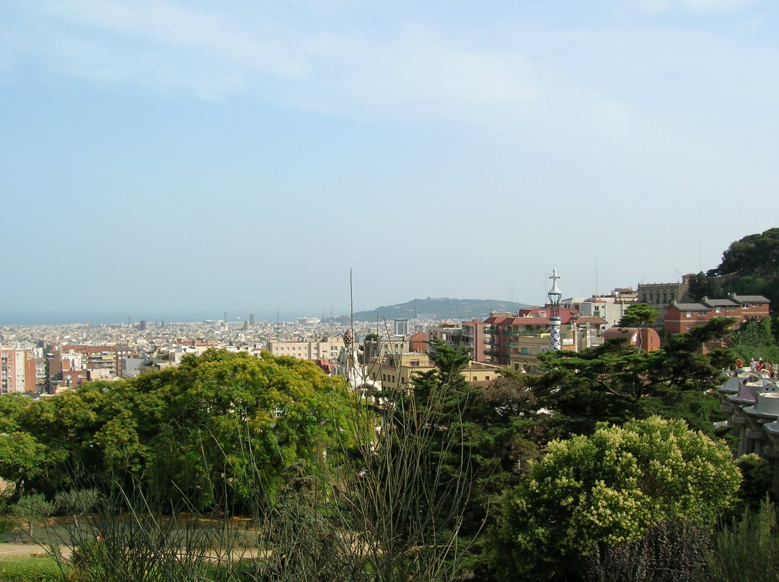 a small town with tall buildings on the other side