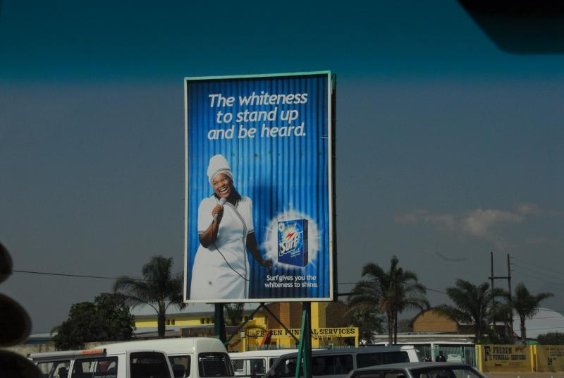 a giant billboard advertises the return of bernie