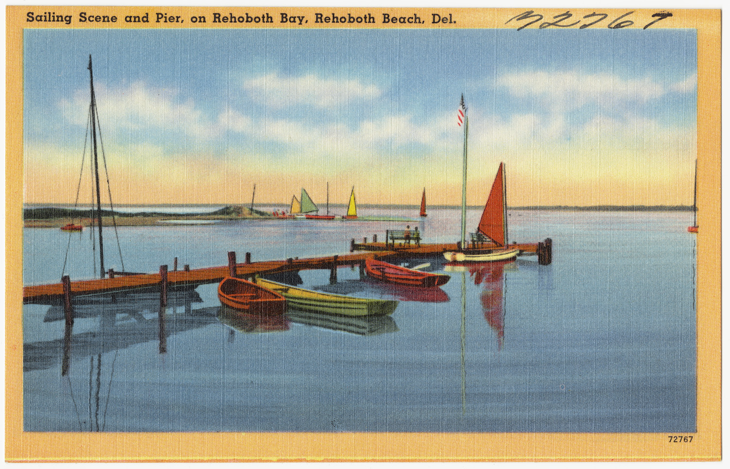 an old fashioned picture of boats docked in the water