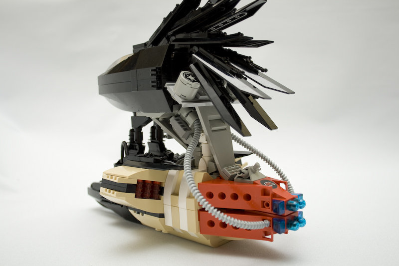 a lego model with a bunch of hair on top of it