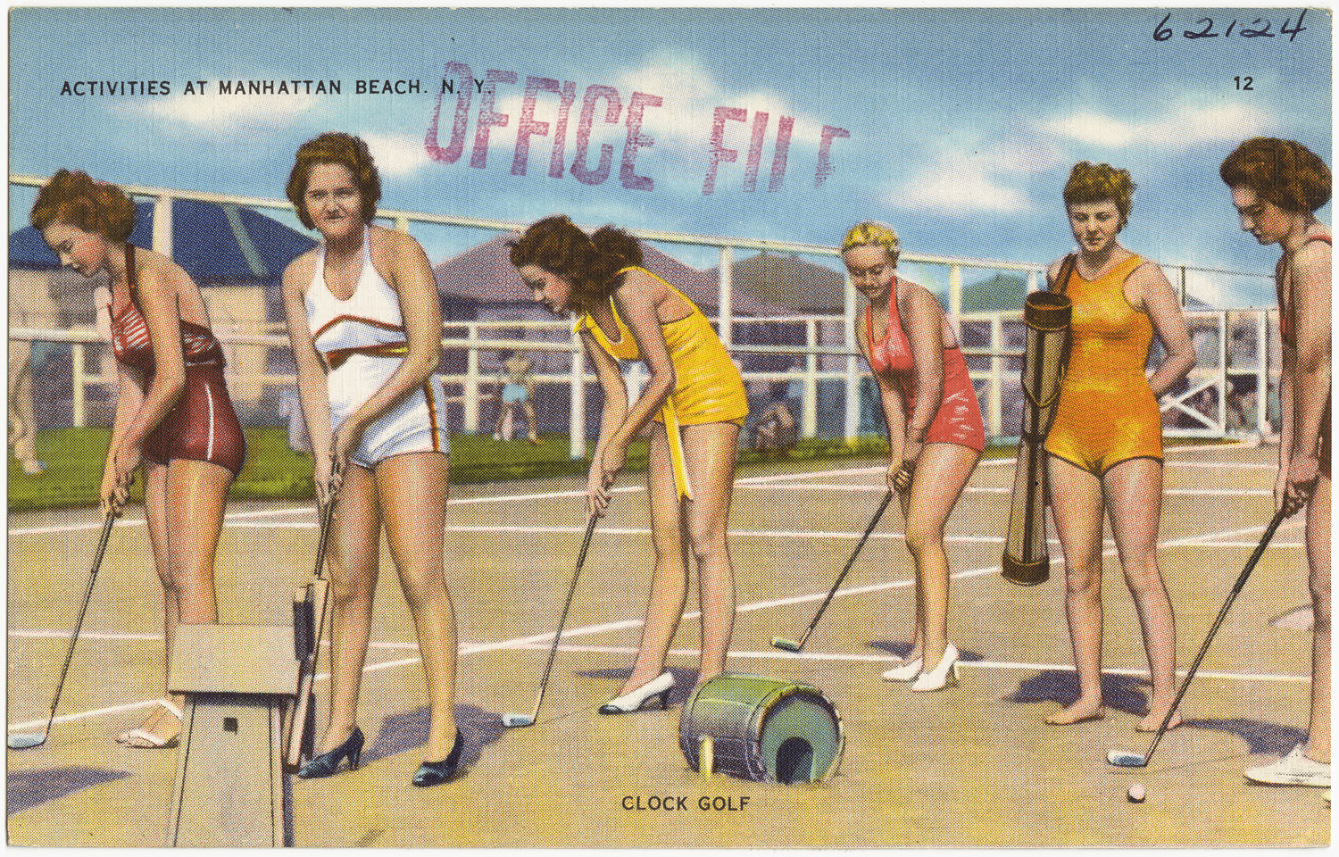 a vintage advertit showing women on the tennis court