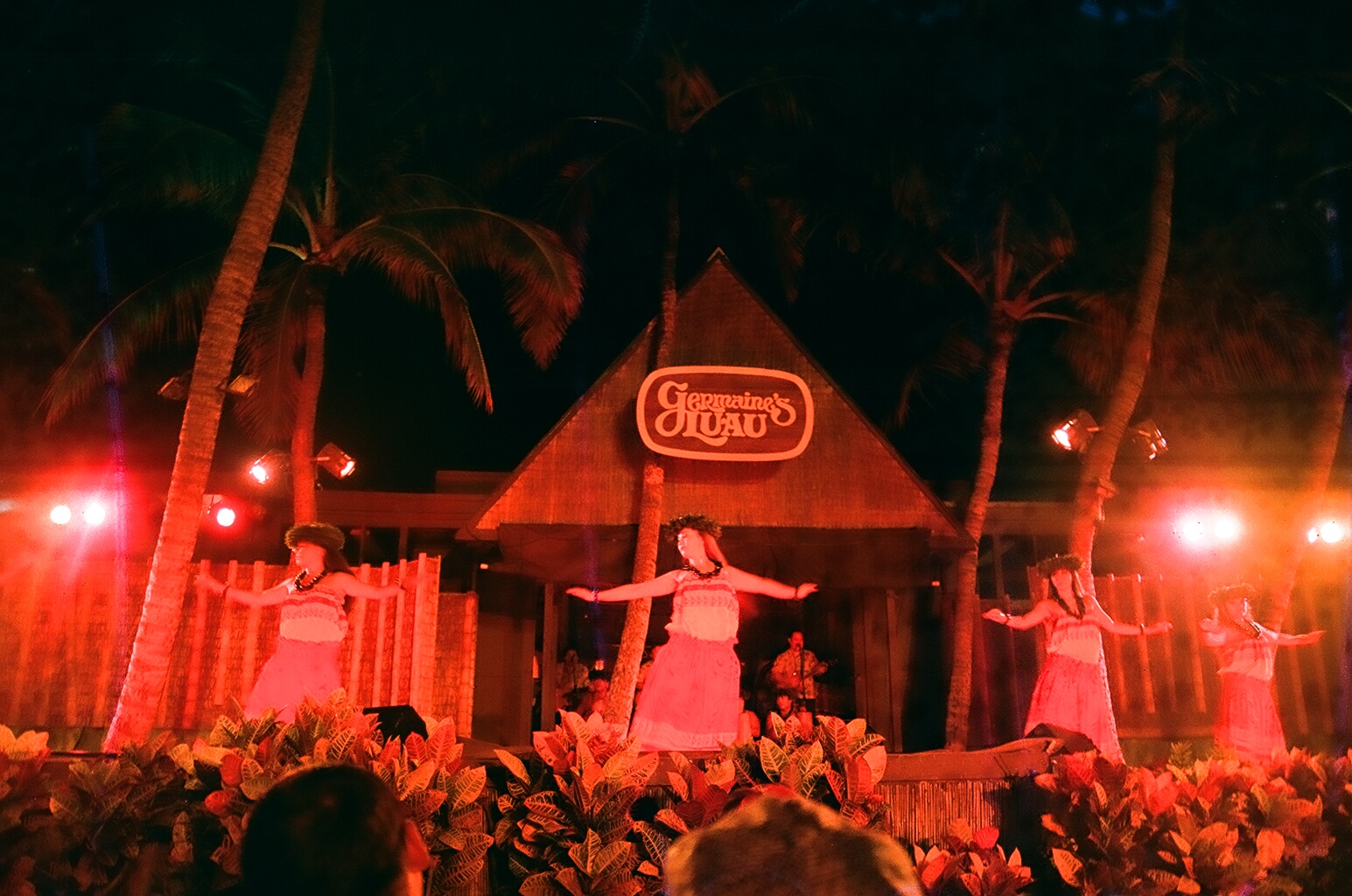 the front entrance of a tropical themed resort