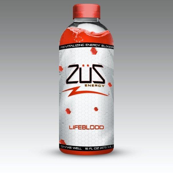 ziis energy drink is shown on a grey background