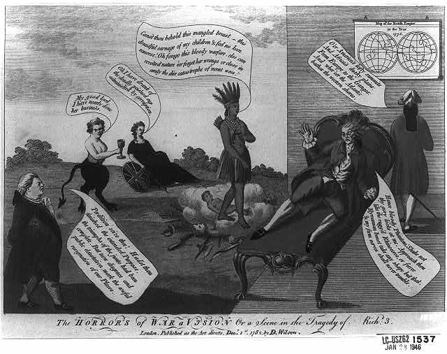 a political cartoon with men on horses with two men who are holding up bills