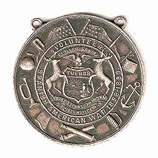 an antique looking medal with emblems and symbols