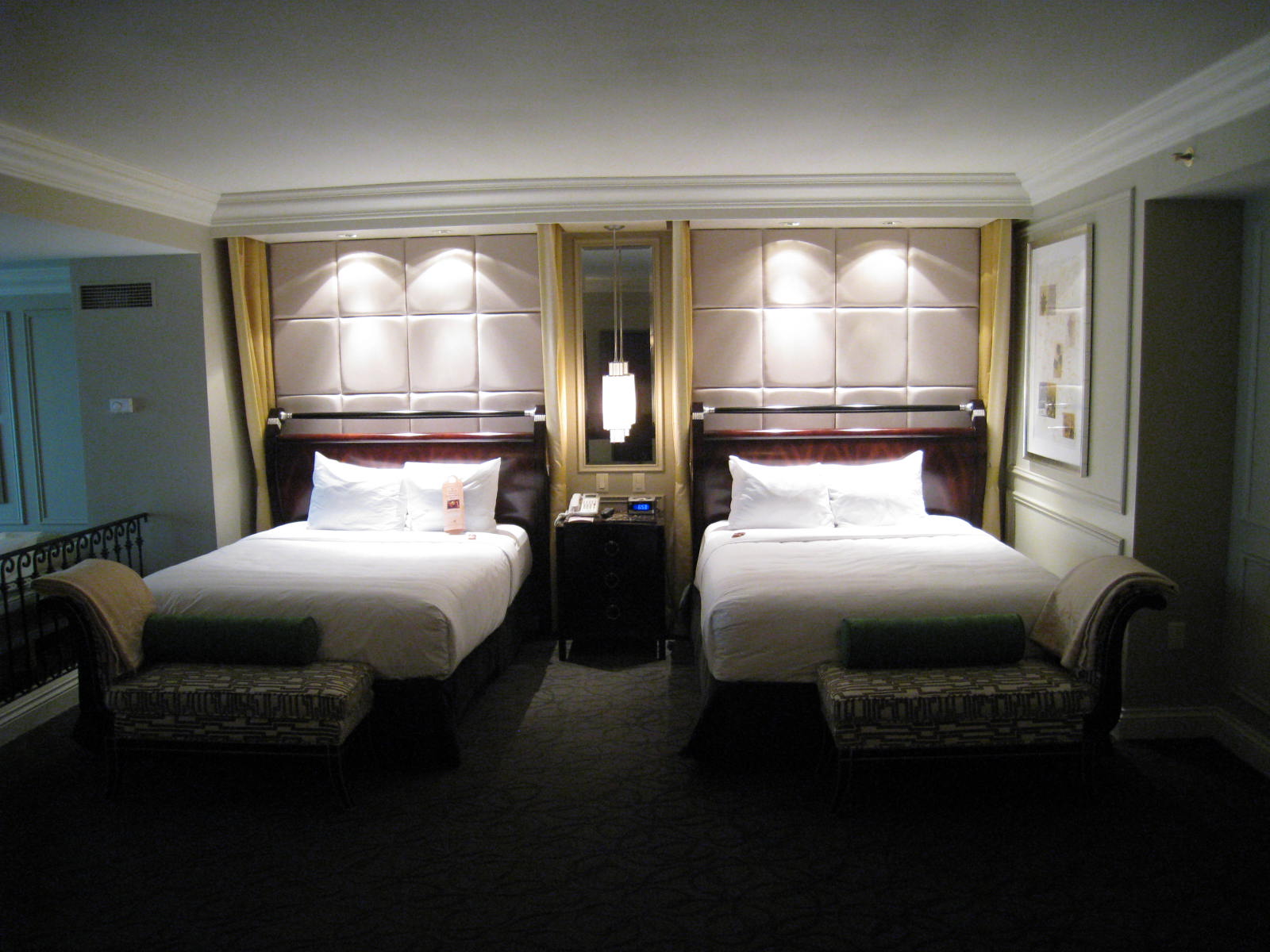 a couple of beds that are side by side
