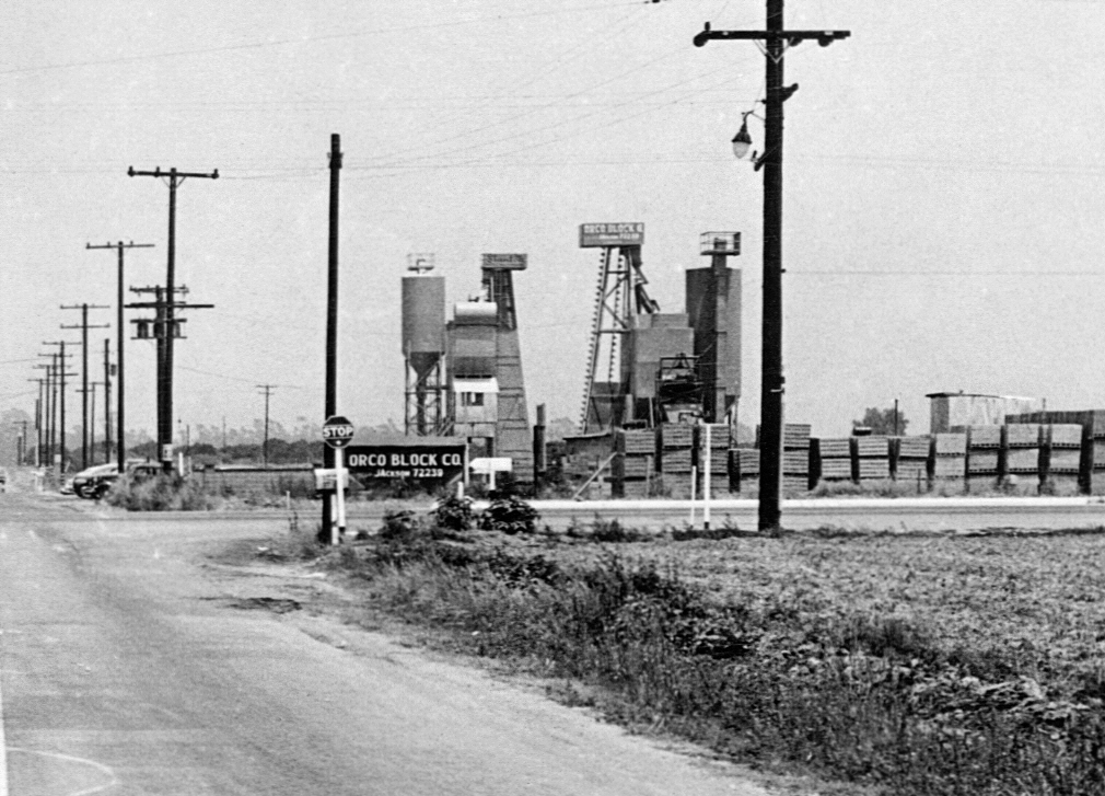 old black and white picture of an industrial city street