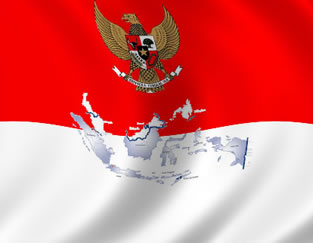 this is a flag of indonesia in white, red and black