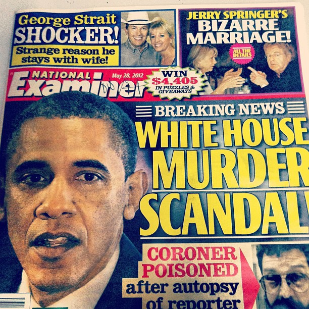 a magazine with pictures of barack obama