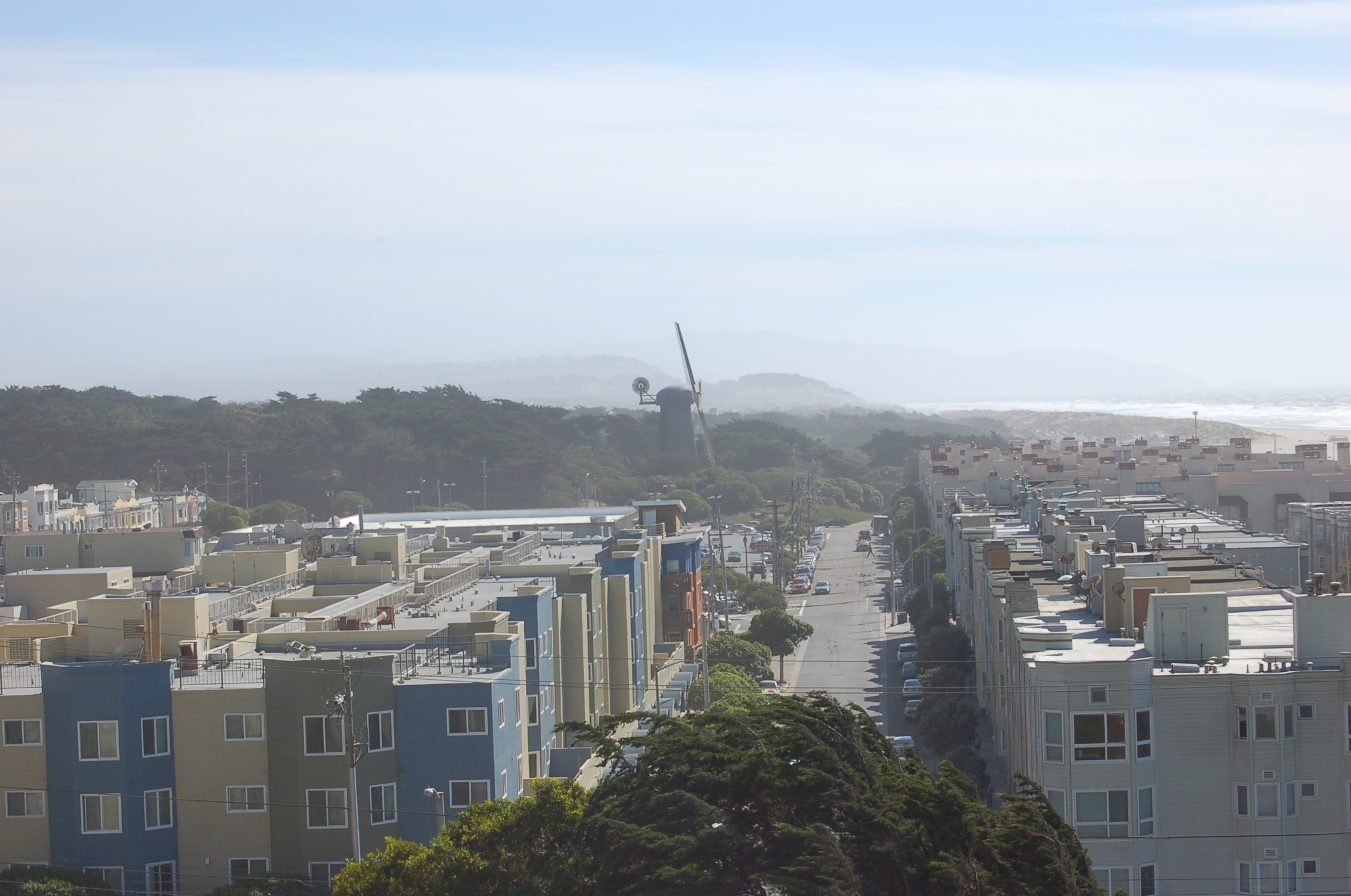 a picture of the view of an urban area from a height