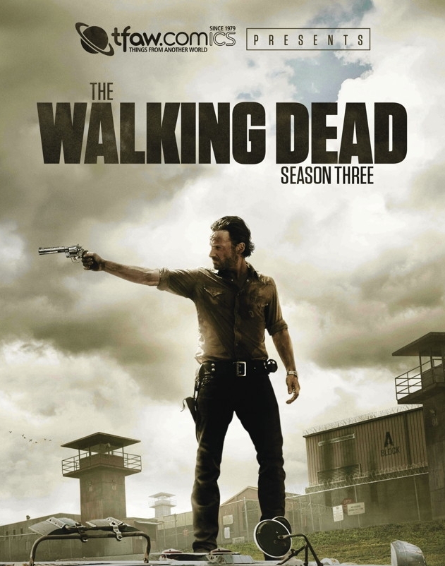 the walking dead season three poster is in its place