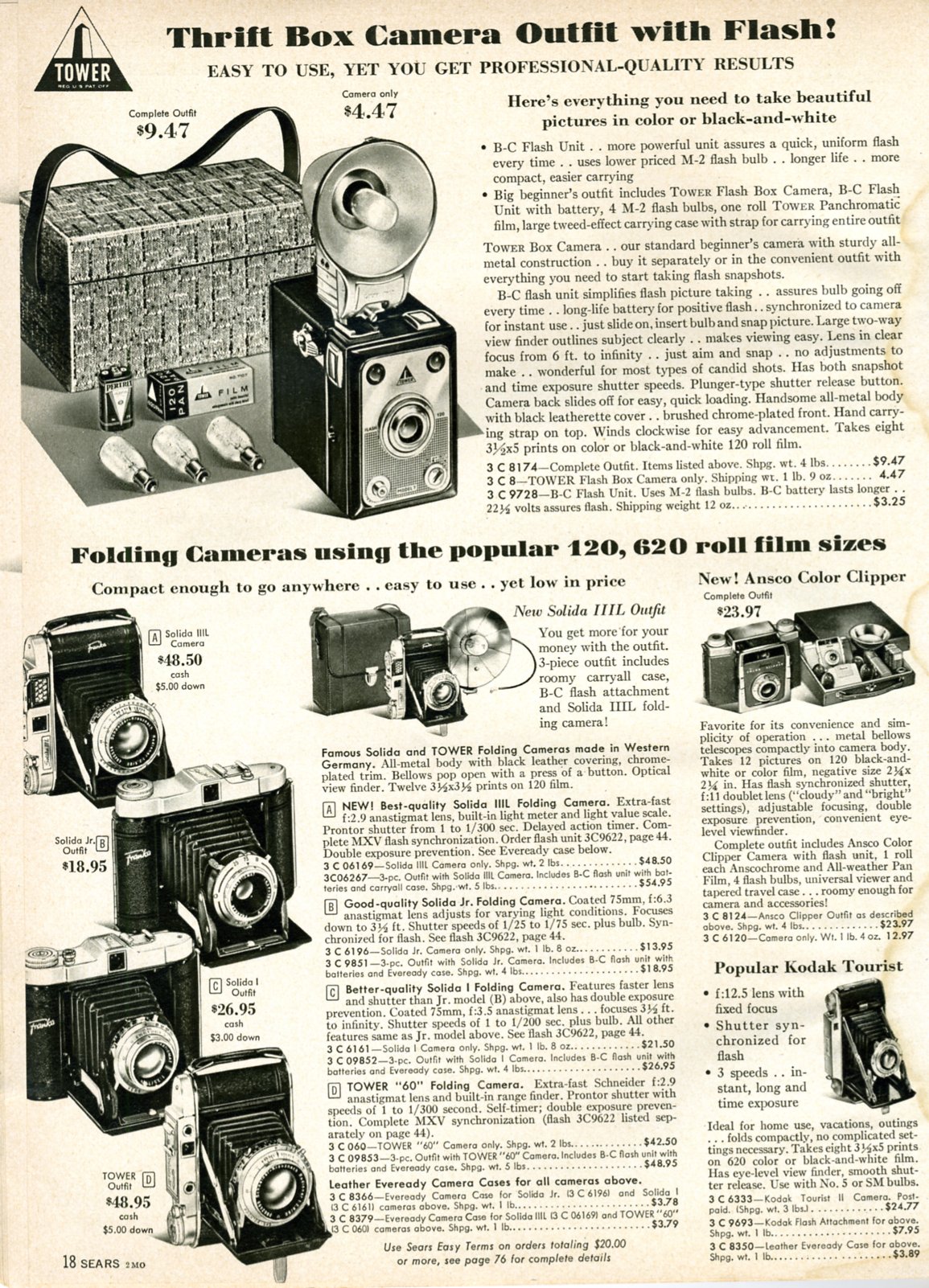 an advertit with different cameras in it
