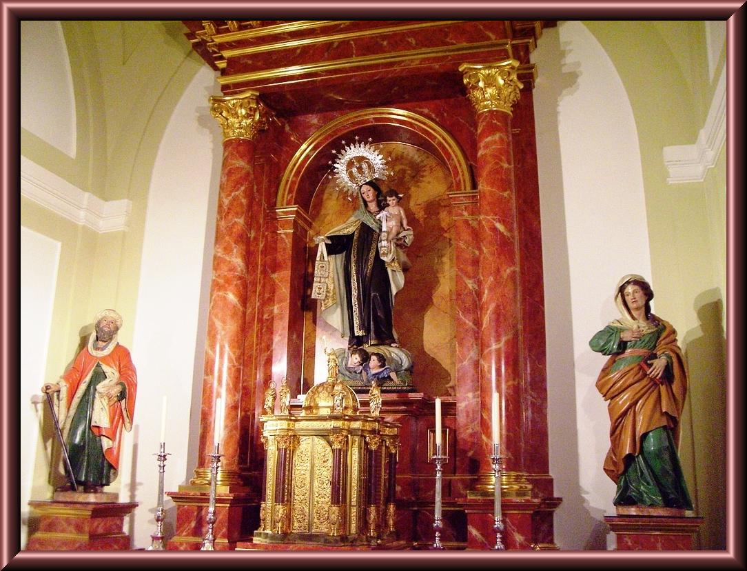 the statue depicts a catholic saint and his three children
