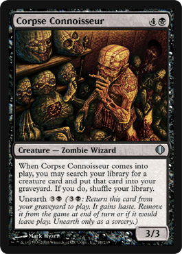 the card shows the image of zombie looking man
