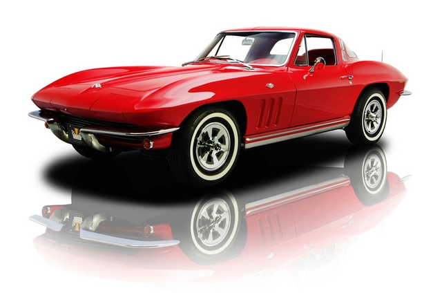 an old style corvette is sitting on a white background
