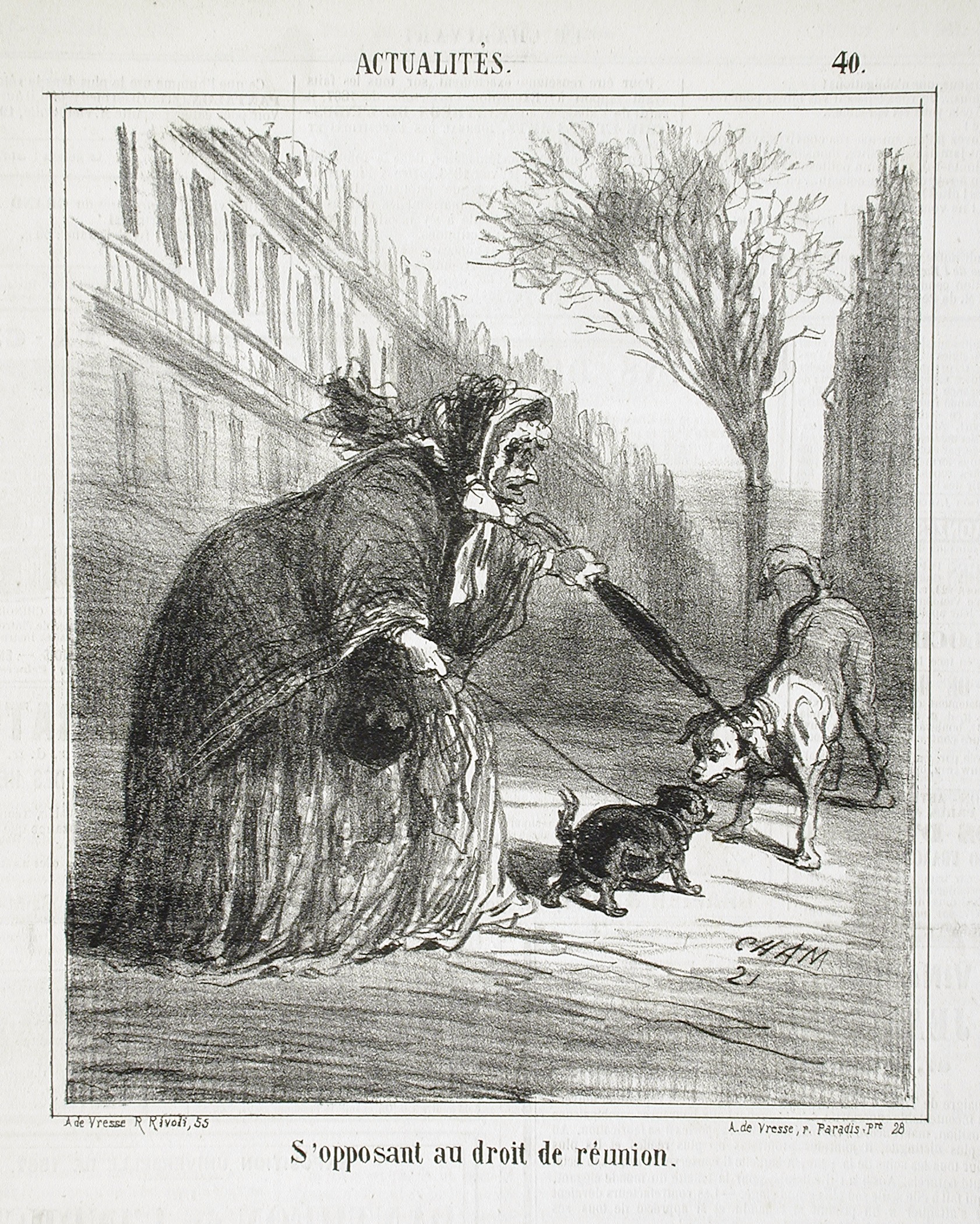 a black and white illustration of a dog chasing an angel