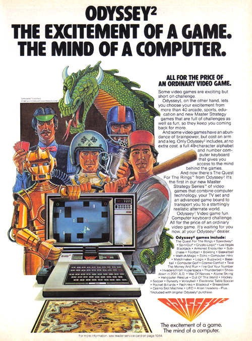an ad from the nintendo magazine featuring a group of guys and a computer