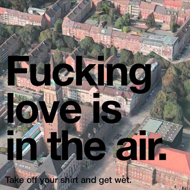 a quote that says ing love is in the air