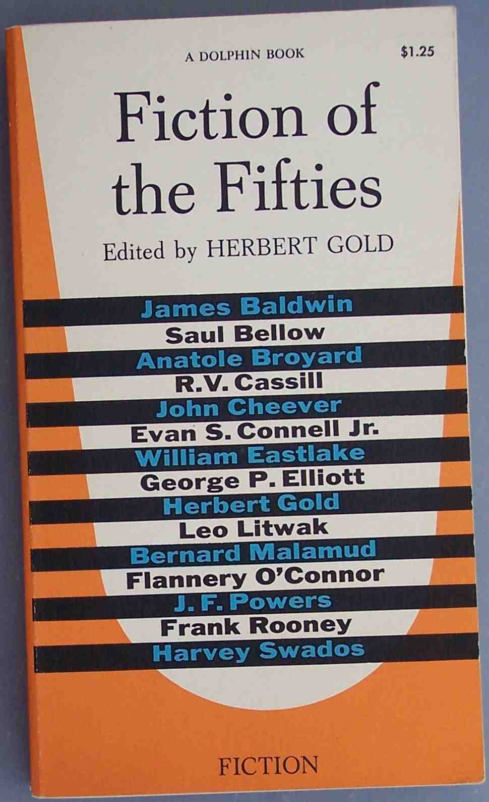 a book on fiction of the fifties with a line of title written