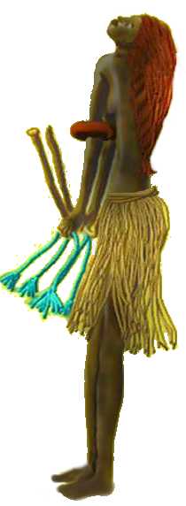a woman with a long hair and large feathers