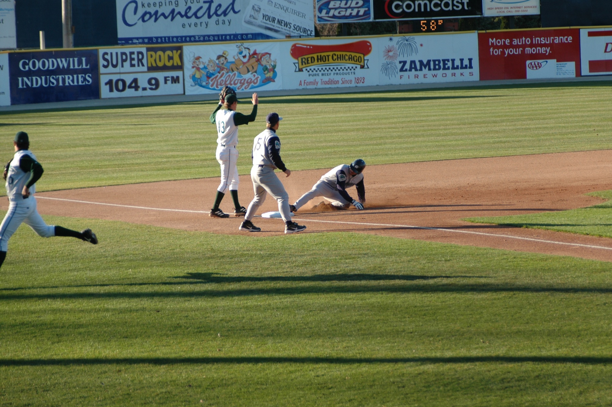 a group of men on a field playing baseball