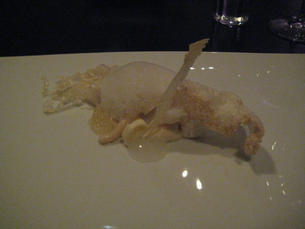 an individual piece of food on the plate