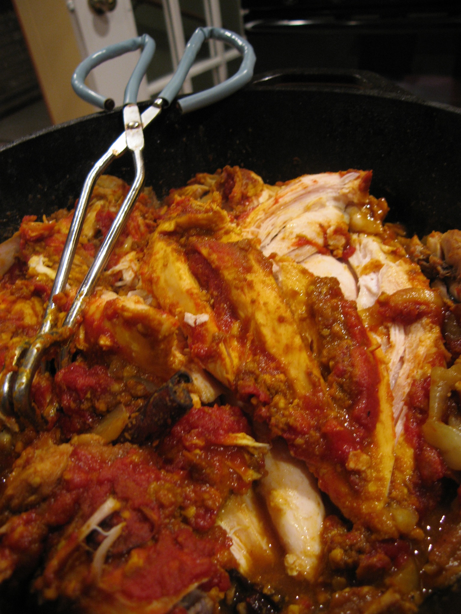 a close up of food in a pan on the stove