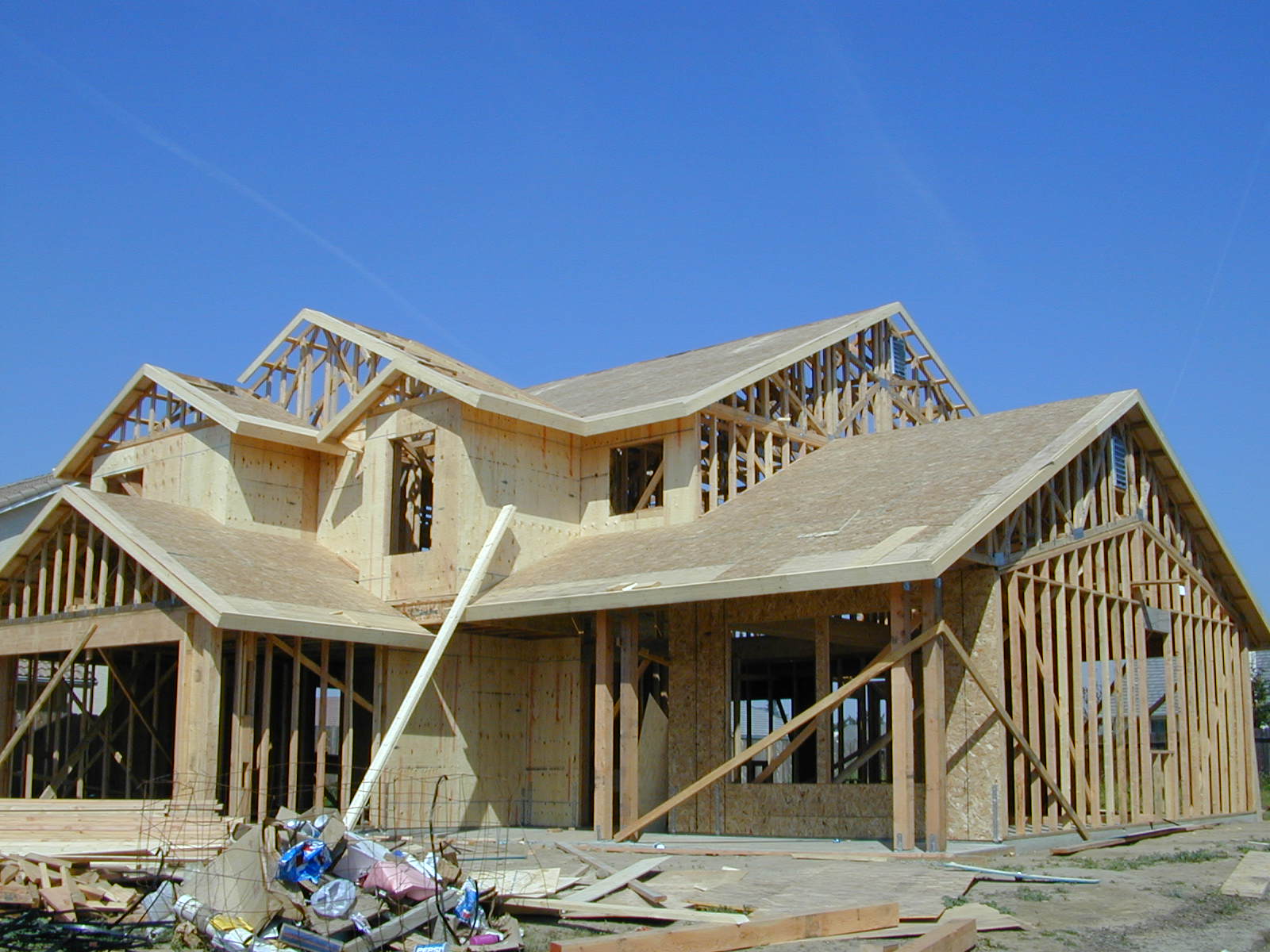 new home under construction with a lot of wood framed